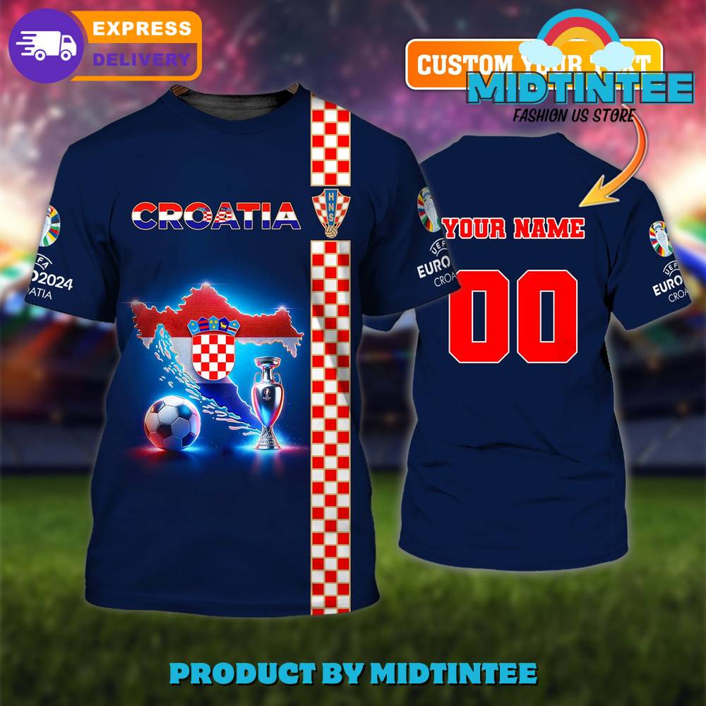Croatia Euro 2024 Custom Name Shirt