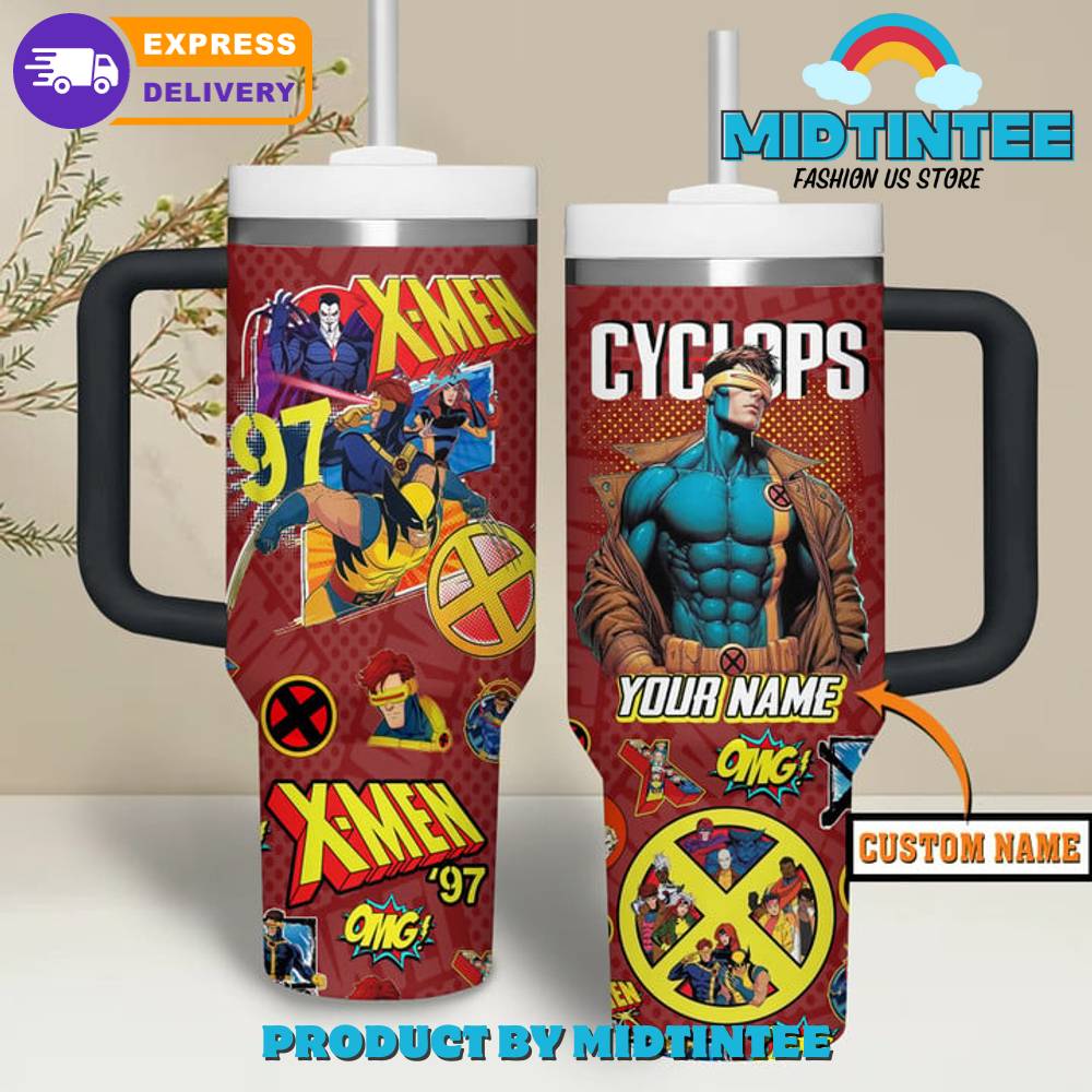 Cyclops X-men Marvel Comics Customized Stanley Tumbler