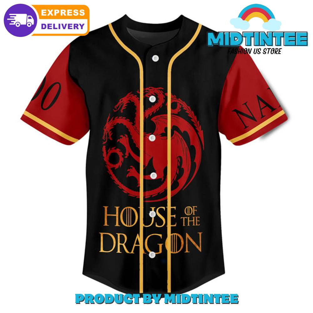 Game Of Thrones House On The Dragon Customized Baseball Jersey