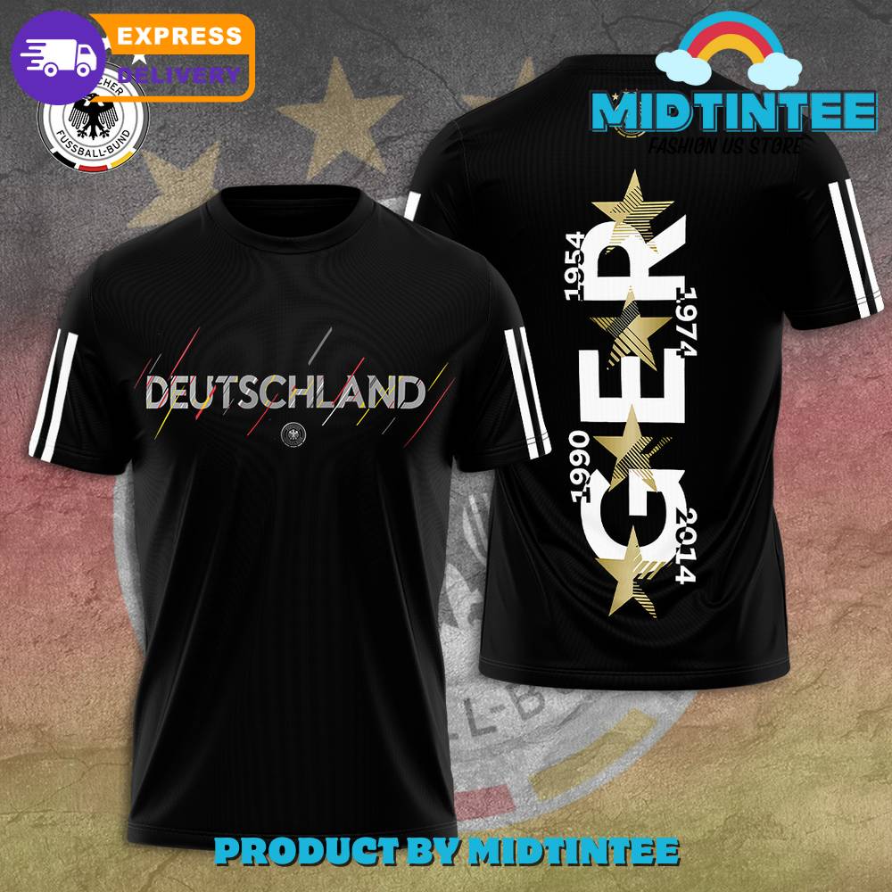 Germany National Football Team Champions Black Shirt