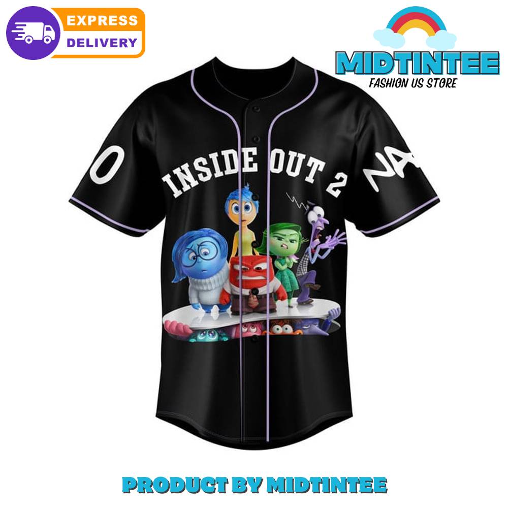 Inside Out 2 Emotions Custom Name Baseball Jersey