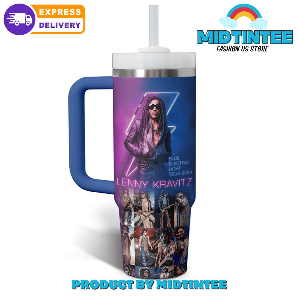 Lenny Kravitz Blue Electric Light Tour 2024 Stanley Tumbler