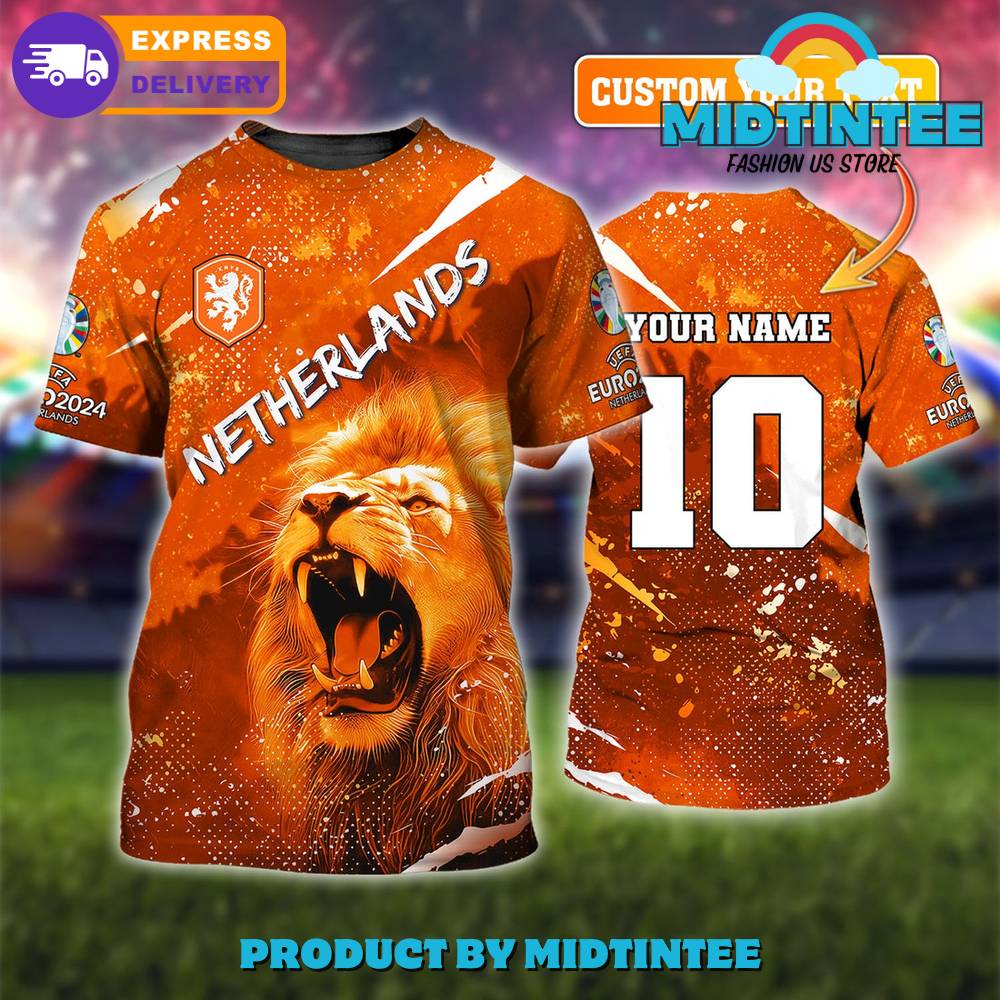 Netherlands Euro 2024 Football Custom Name Shirt