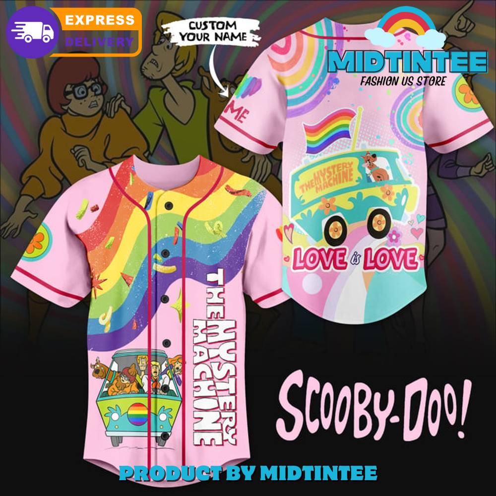 Scooby-Doo Love Is Love Custom Name Baseball Jersey