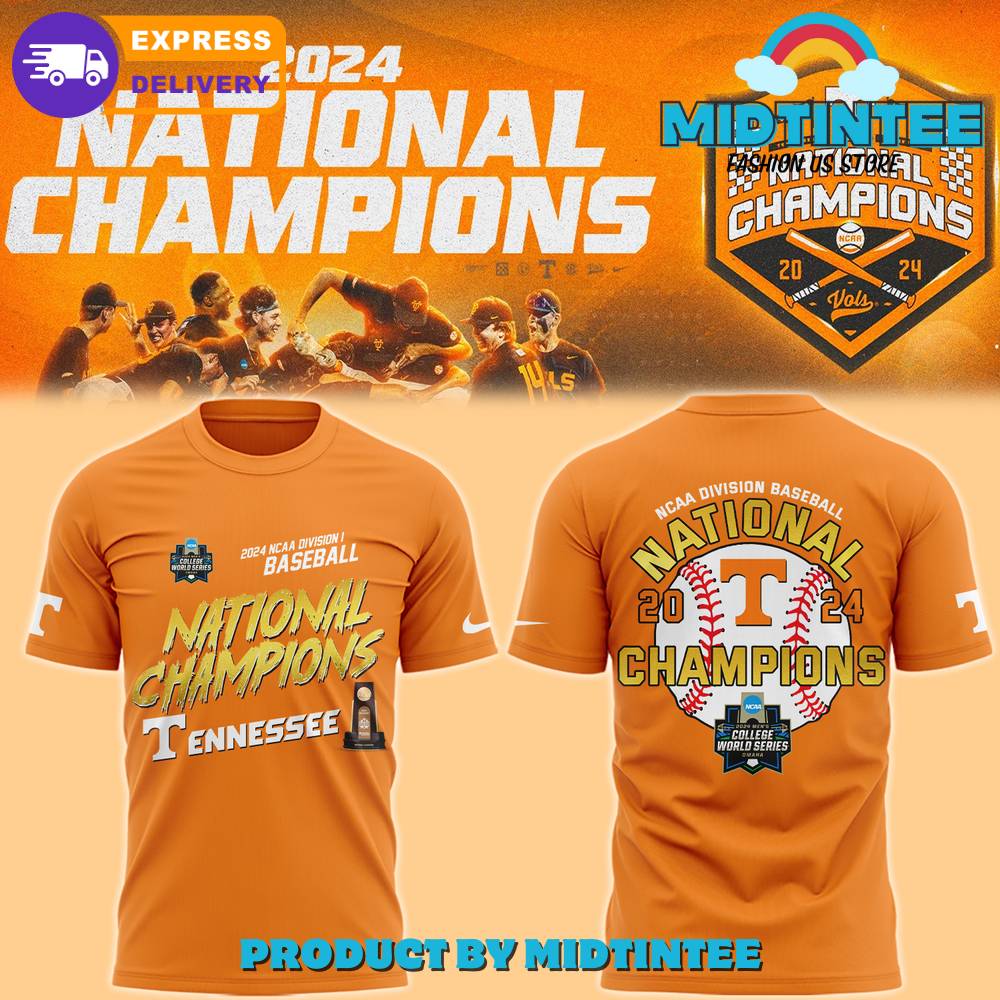 Tennessee Baseball Champion 2024 NCAA Division Orange Shirt