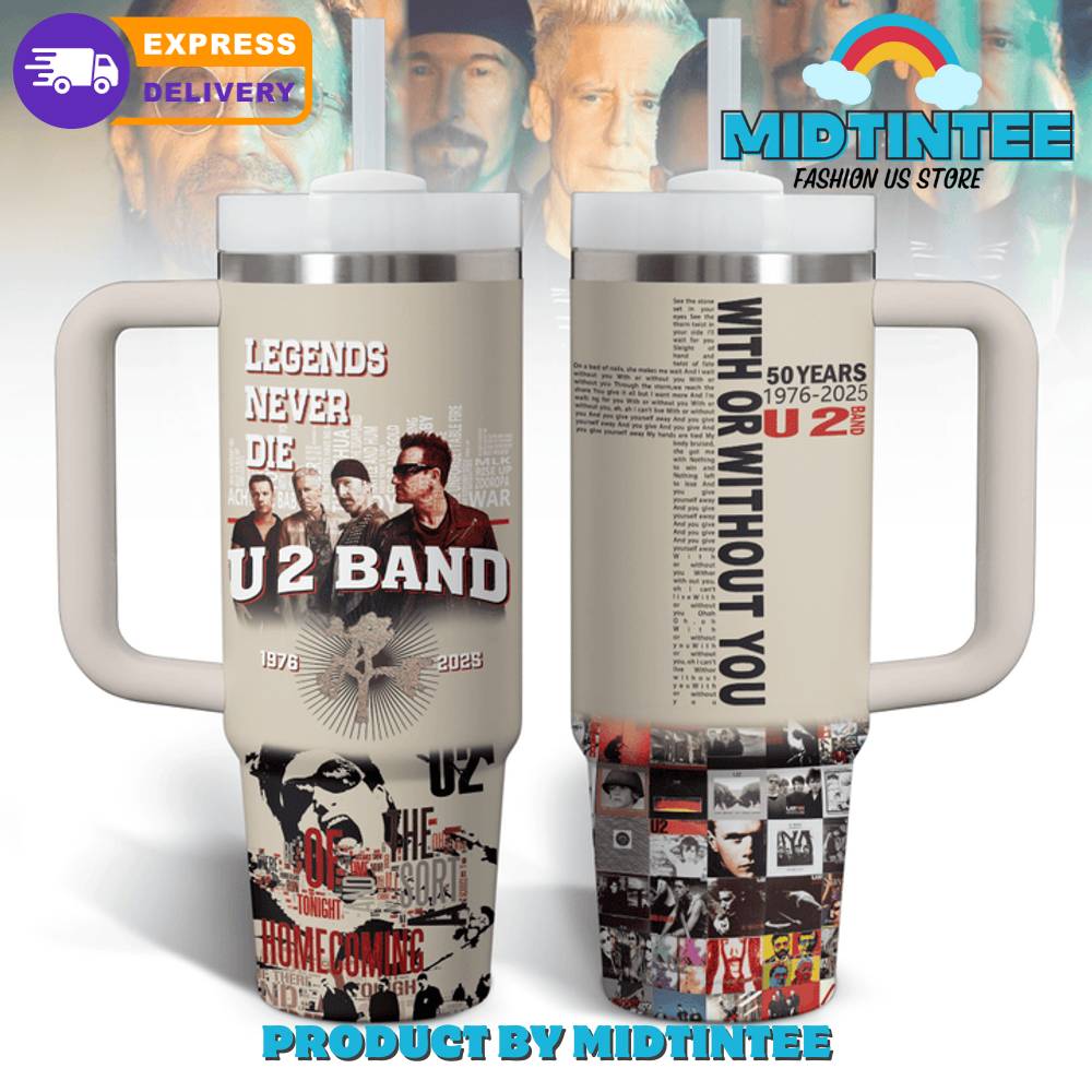 U2 Band Legends Never Die Stanley Tumbler