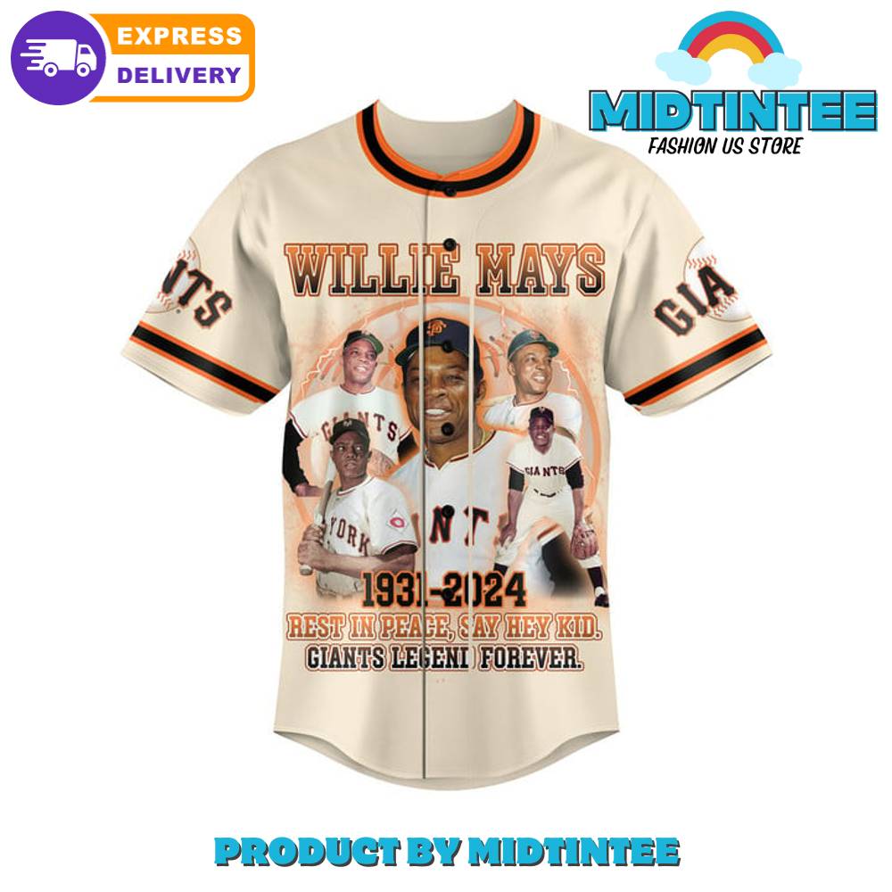 Willie Mays Thank You For The Memories Baseball Jersey