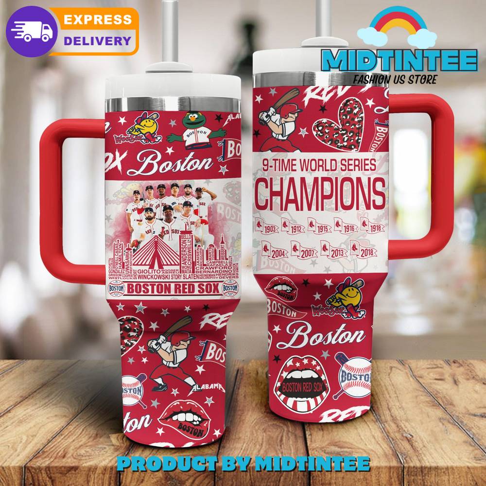 Boston Red Sox 9-Time Champions MLB Stanley Tumbler