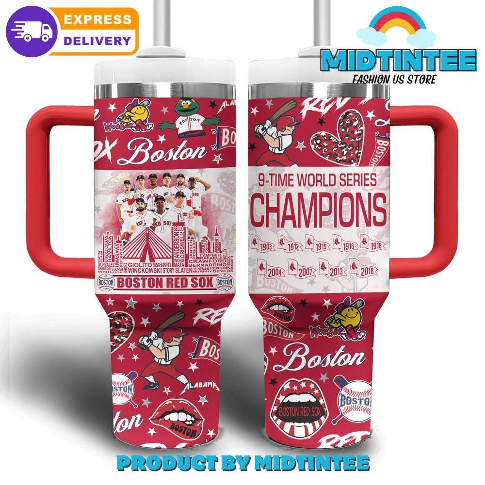 Boston Red Sox 9-Time Champions MLB Stanley Tumbler