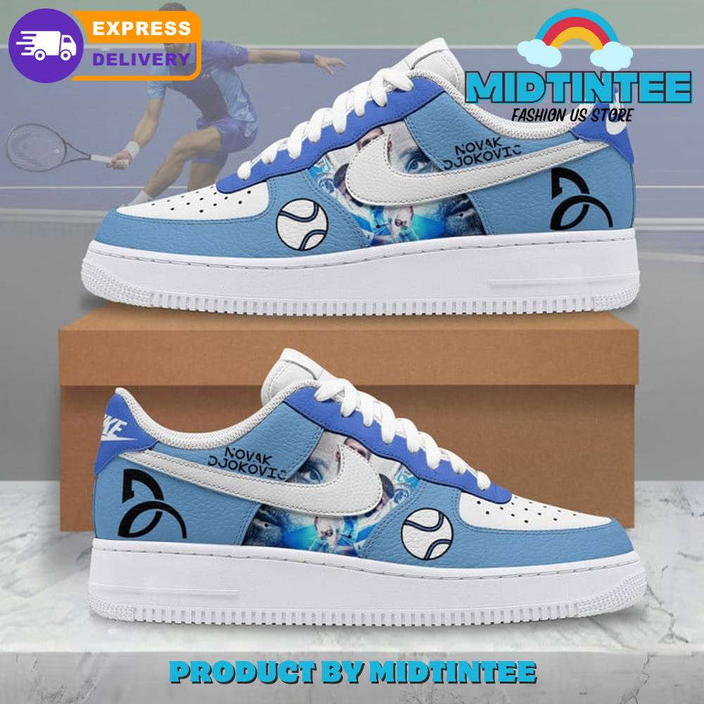 Novak Djokovic Tennis Player Blue Nike Air Force 1