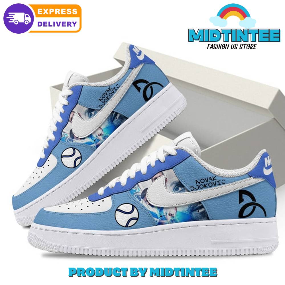 Novak Djokovic Tennis Player Blue Nike Air Force 1