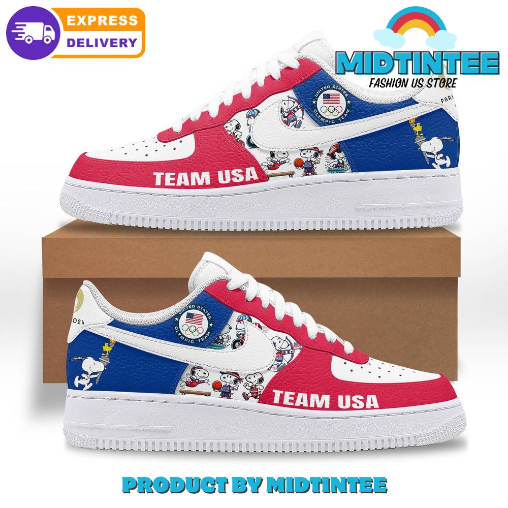 Olympic Paris 2024 Snoopy Team USA Nike Air Force 1