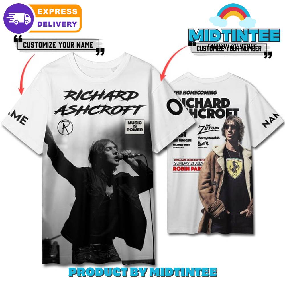 Richard Ashcroft The Home Coming Custom Name White Shirt
