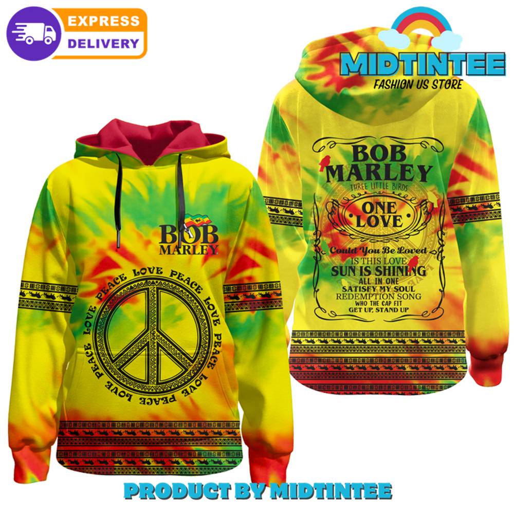 Bob Marley One Love Three Little Birds Hoodie