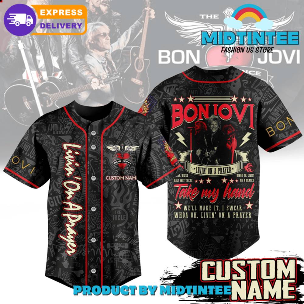Bon Jovi Take My Hand Customized Special Baseball Jersey