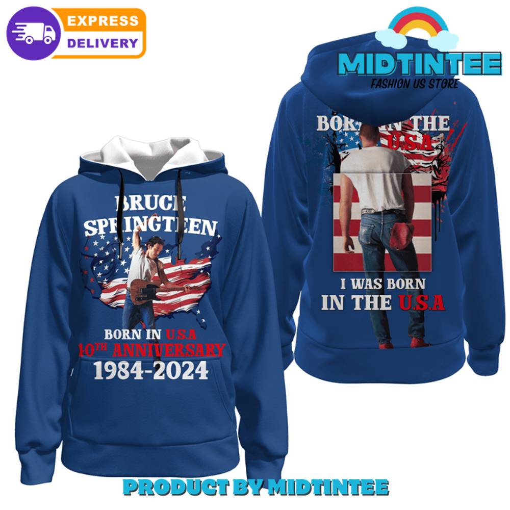 Bruce Springsteen 40th Anniversary Blue Hoodie