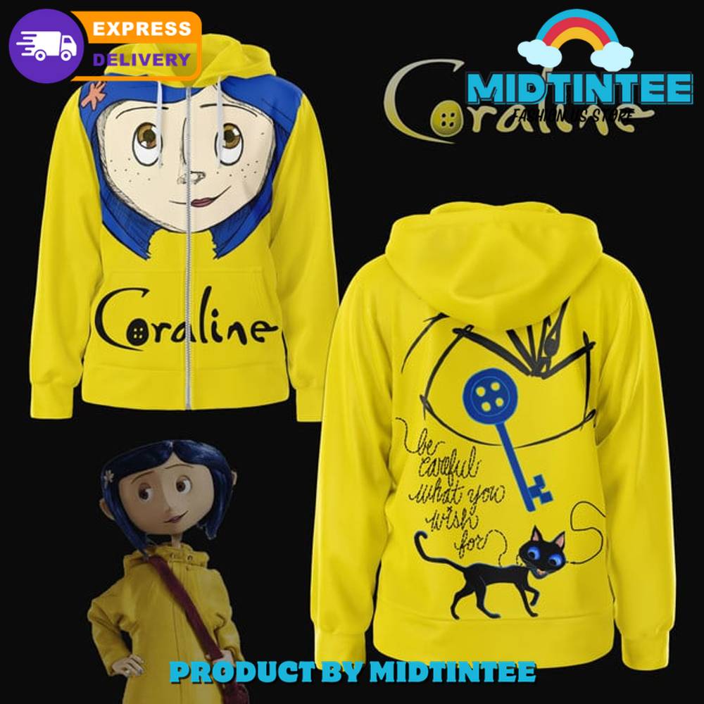 Coraline Movie Limited Edition Zip Hoodie
