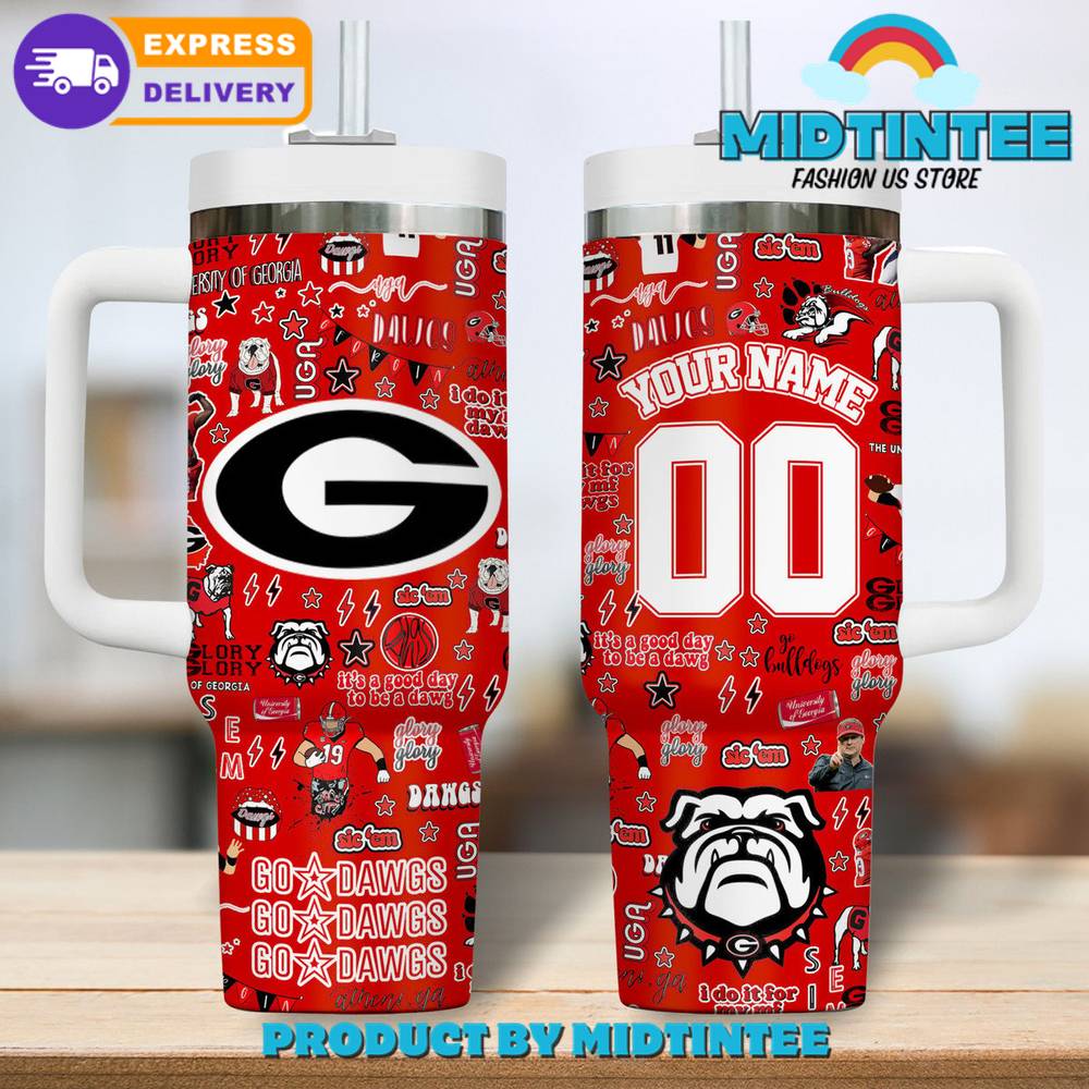 Georgia Bulldogs Football Customized Stanley Tumbler