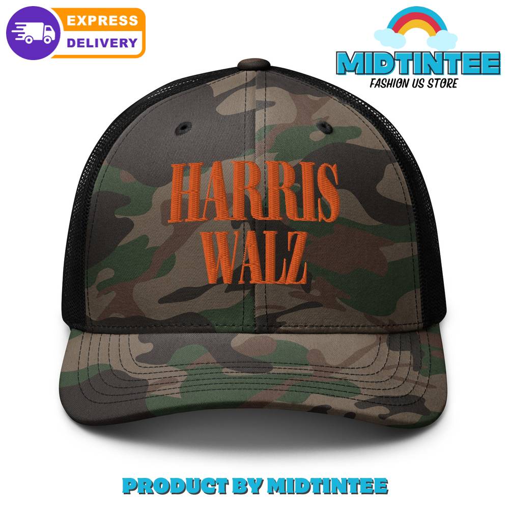 Harris Walz Camouflage Trucker Hat