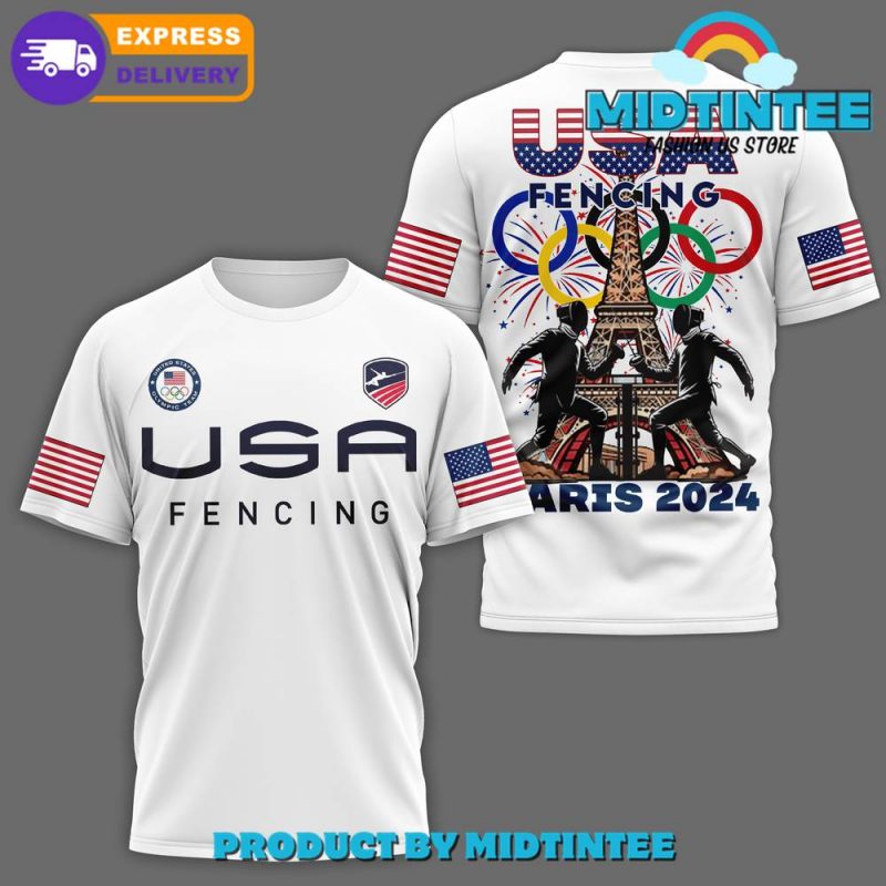 Olympic Paris 2024 Team USA Fencing Shirt Midtintee