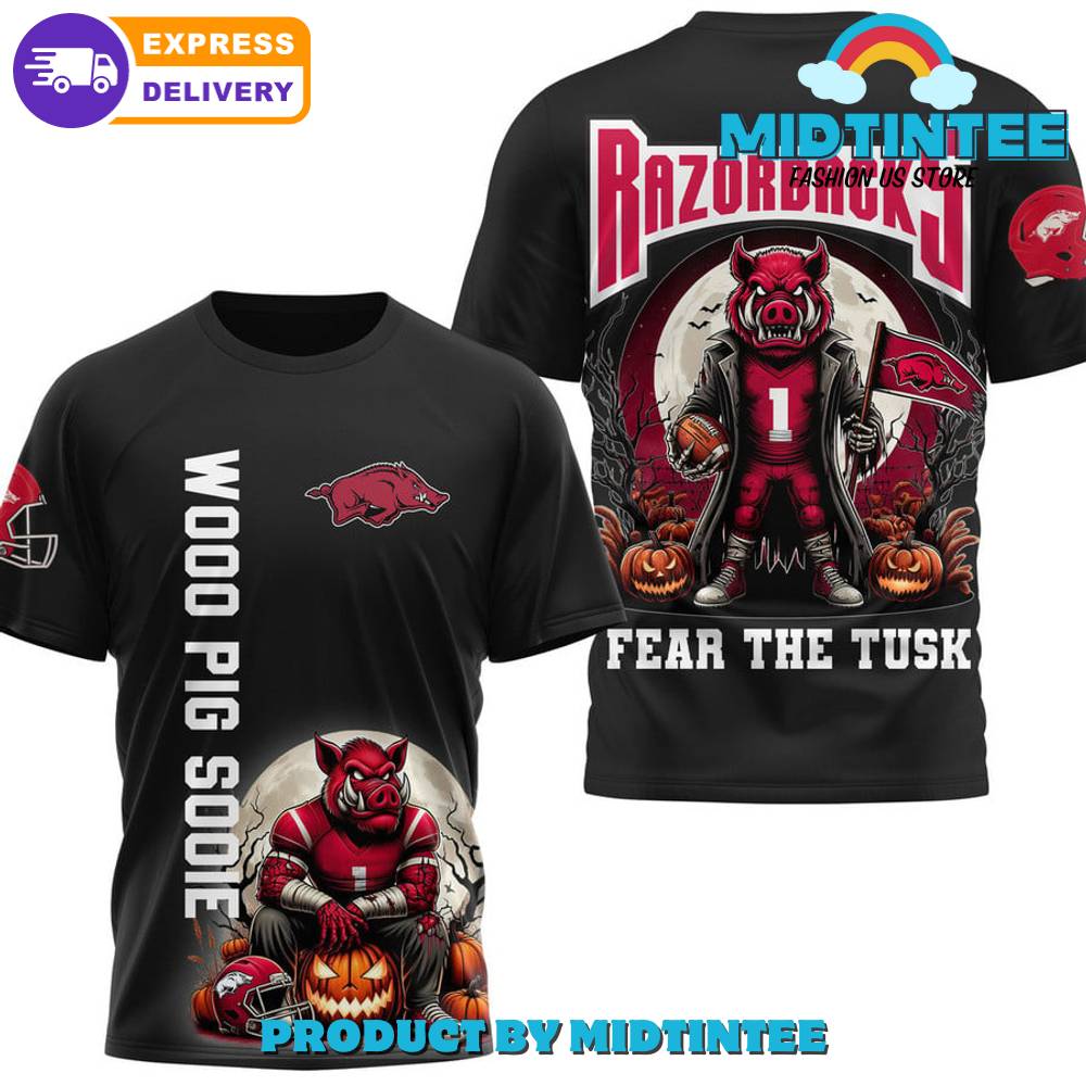 Arkansas Razorbacks Football Fear The Tusk Black Shirt