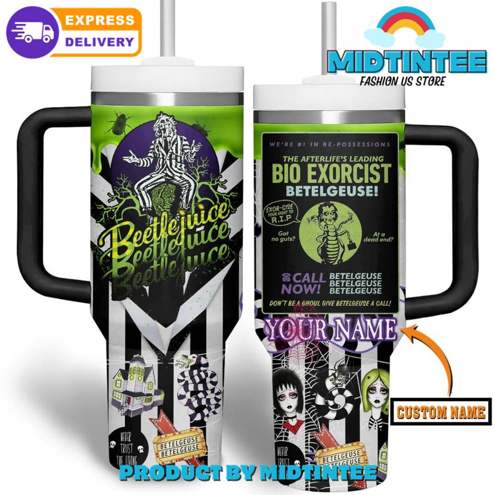 Beetlejuice Beetlejuice 2024 Personalized Stanley Tumbler