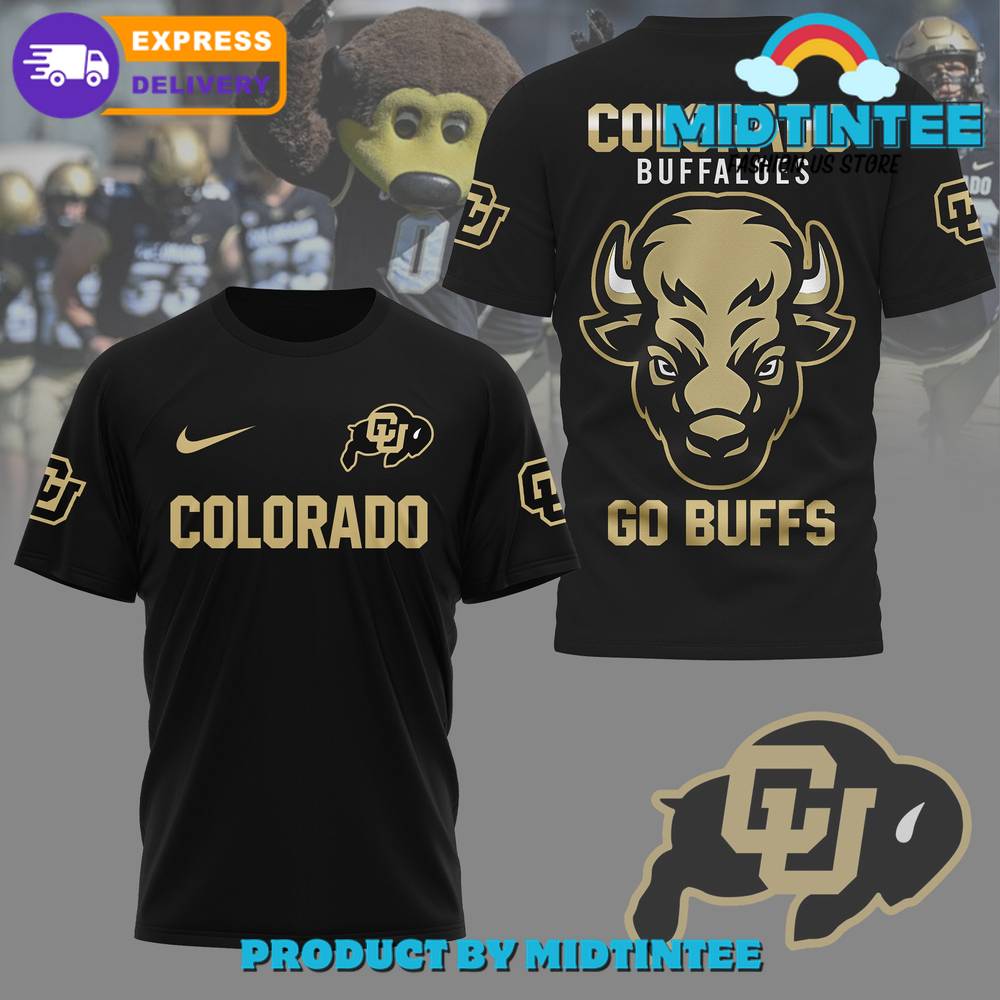 Colorado Buffaloes Football Go Buff Black Shirt