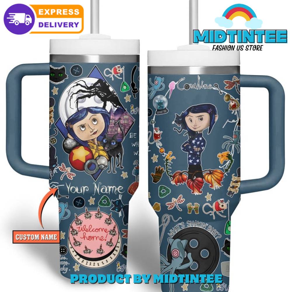 Coraline Welcome Home Customized Navy Stanley Tumbler