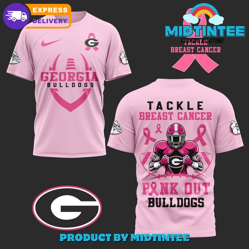 Georgia Bulldogs Tackle Breast Cancer Pink Out Pink Shirt