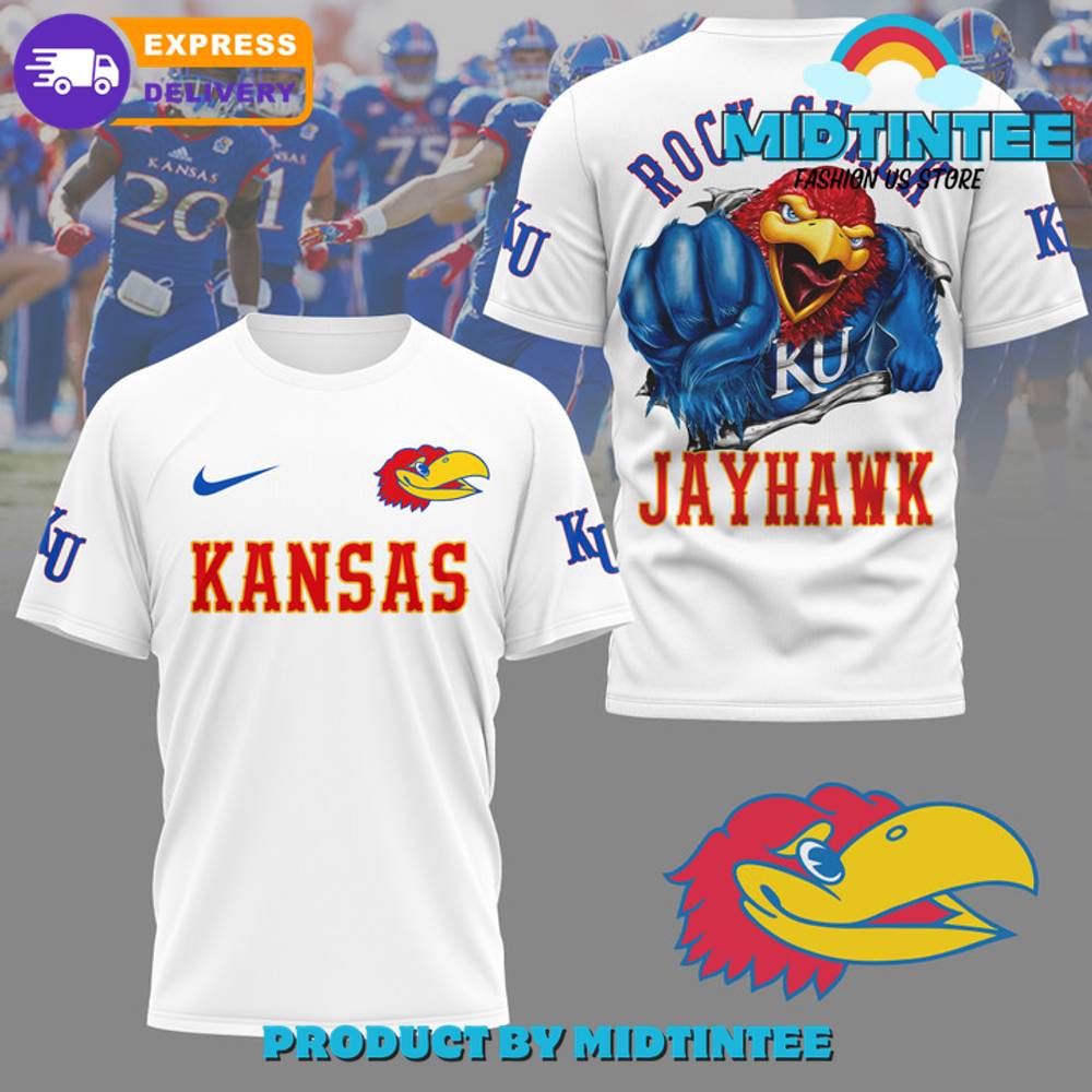 Kansas Jayhawks Football 2024 White Shirt