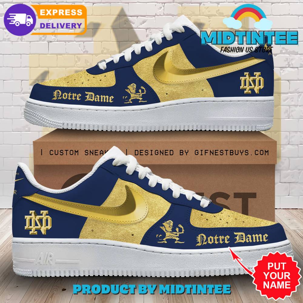 Personalized Notre Dame Fighting Irish Football Air Force 1