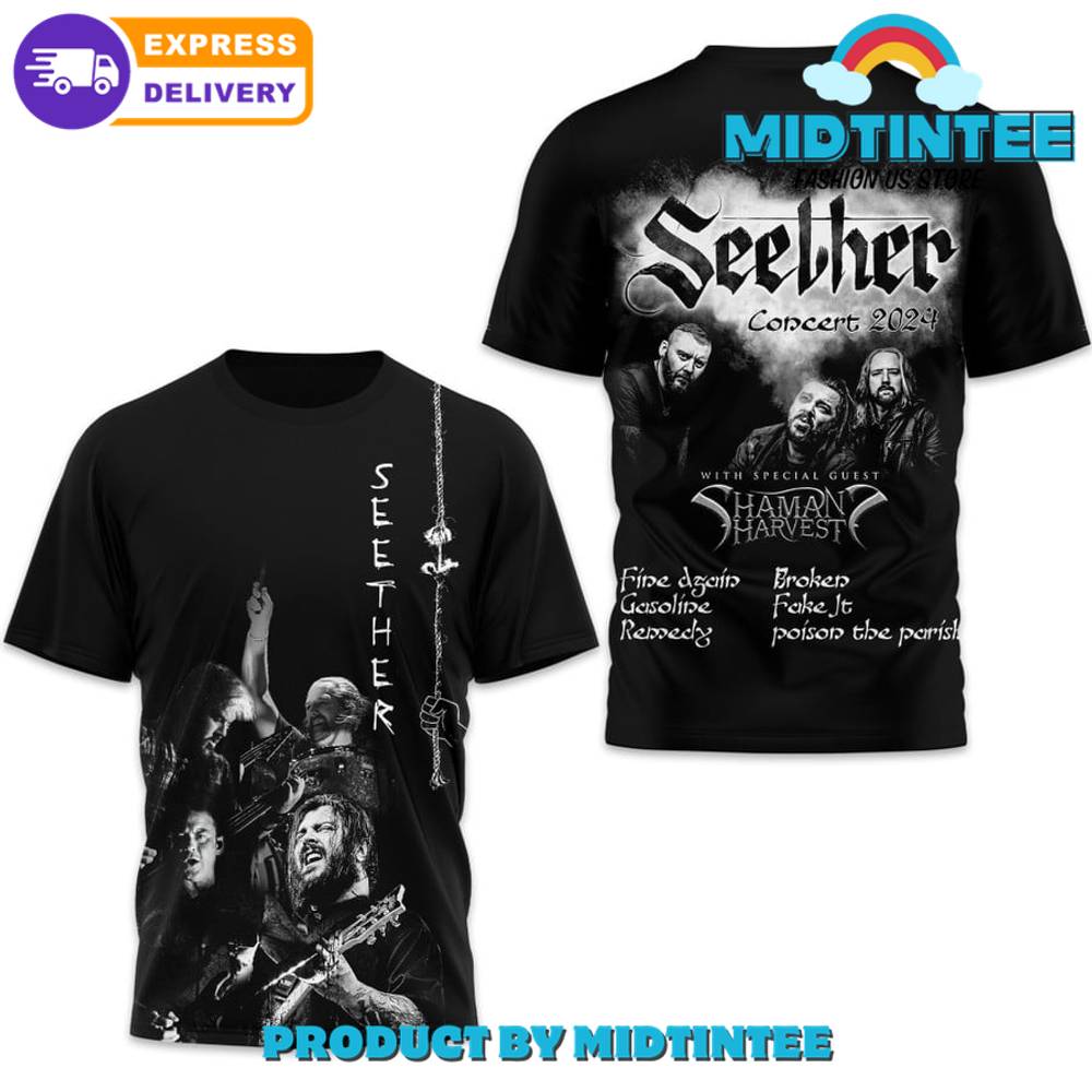 Seether Concert 2024 With Special Guest Shirt