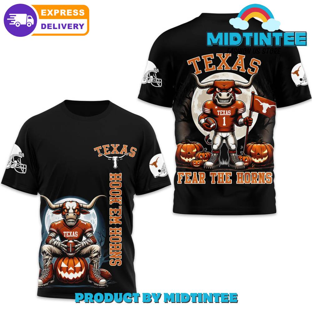 Texas Longhorns Football Fear The Horns Black Shirt