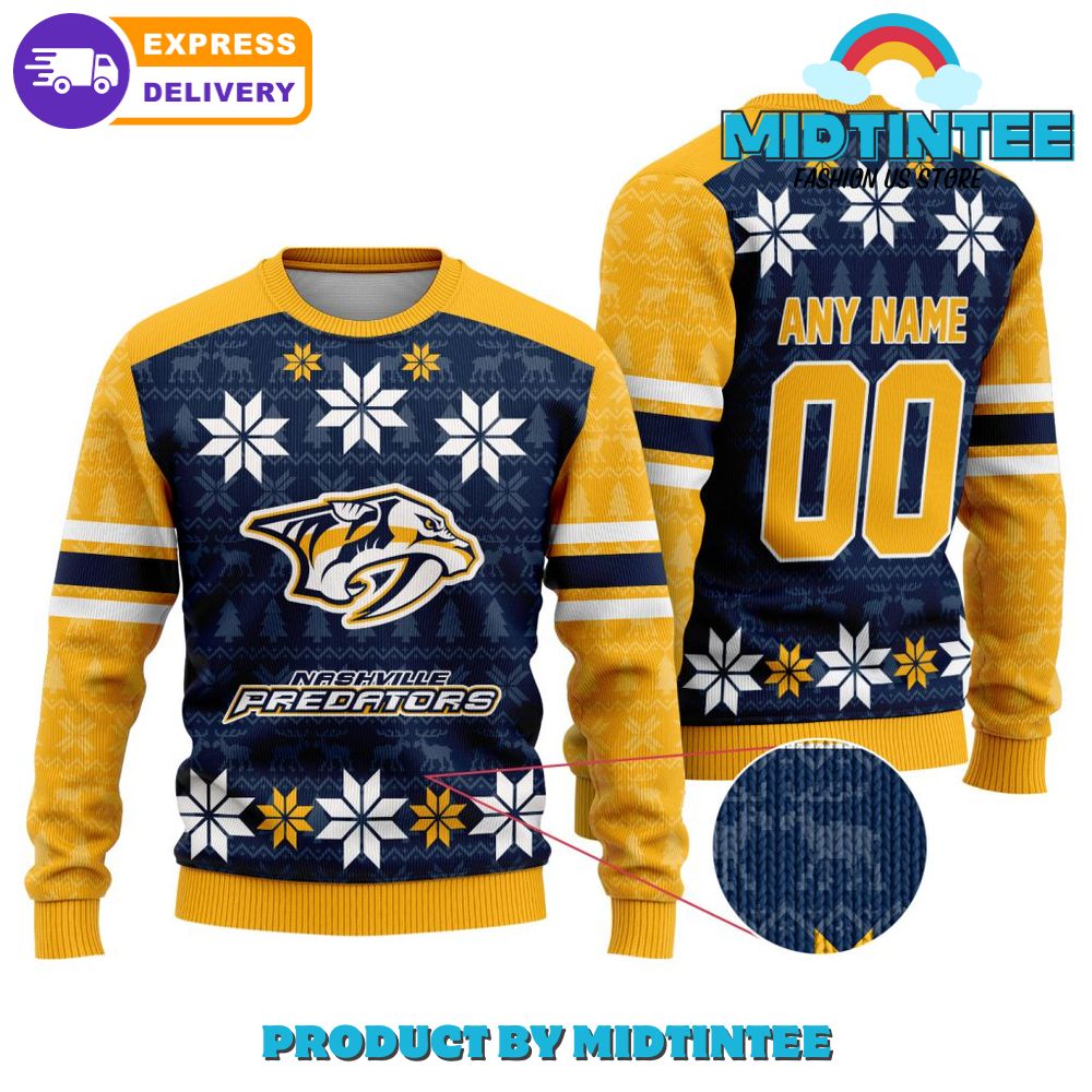 NHL Nashville Predators Ugly Sweater For Christmas