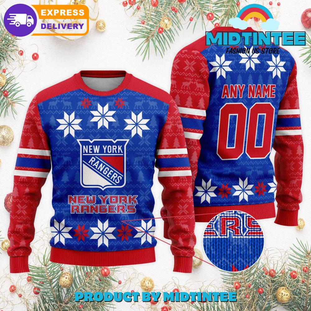 NHL New York Rangers Ugly Sweater For Christmas