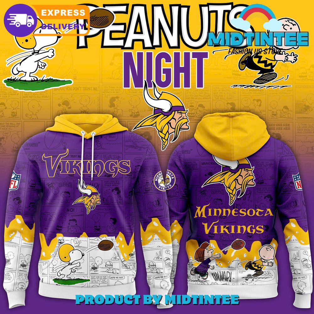 Minnesota Vikings 75th Anniversary of Peanuts Hoodie