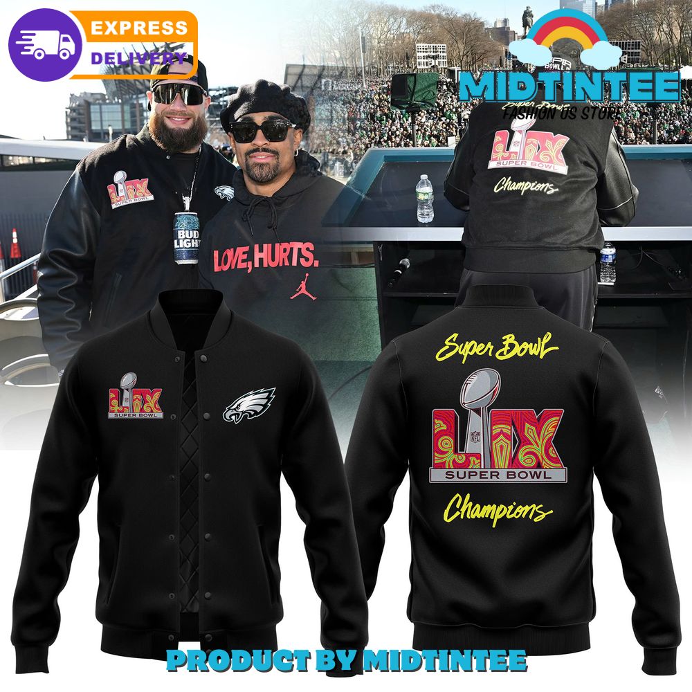 Philadelphia Eagles Super Bowl LIX Baseball Jacket