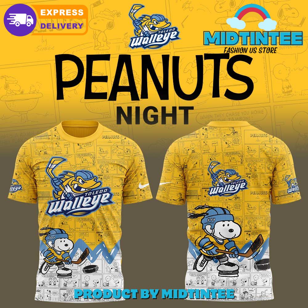 Toledo Walleye Anniversary of Peanuts Shirt