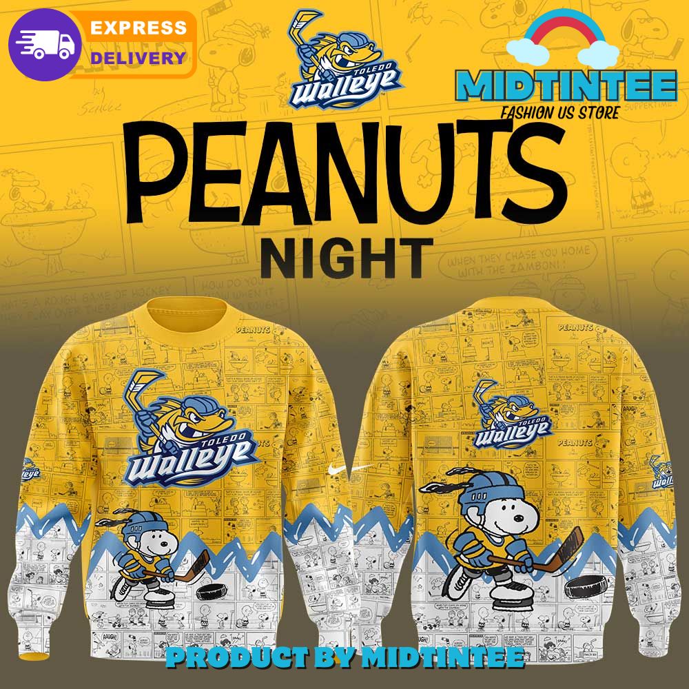 Toledo Walleye Anniversary of Peanuts Sweatshirt