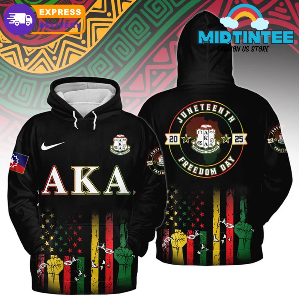 Alpha Kappa Alpha Happy Juneteenth 2025 Freedom Day Hoodie