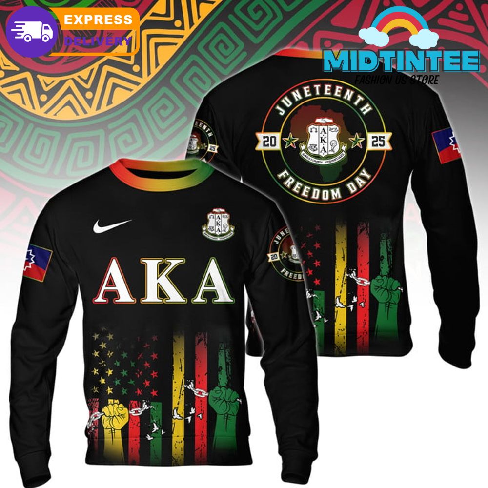 Alpha Kappa Alpha Happy Juneteenth 2025 Freedom Day Hoodie