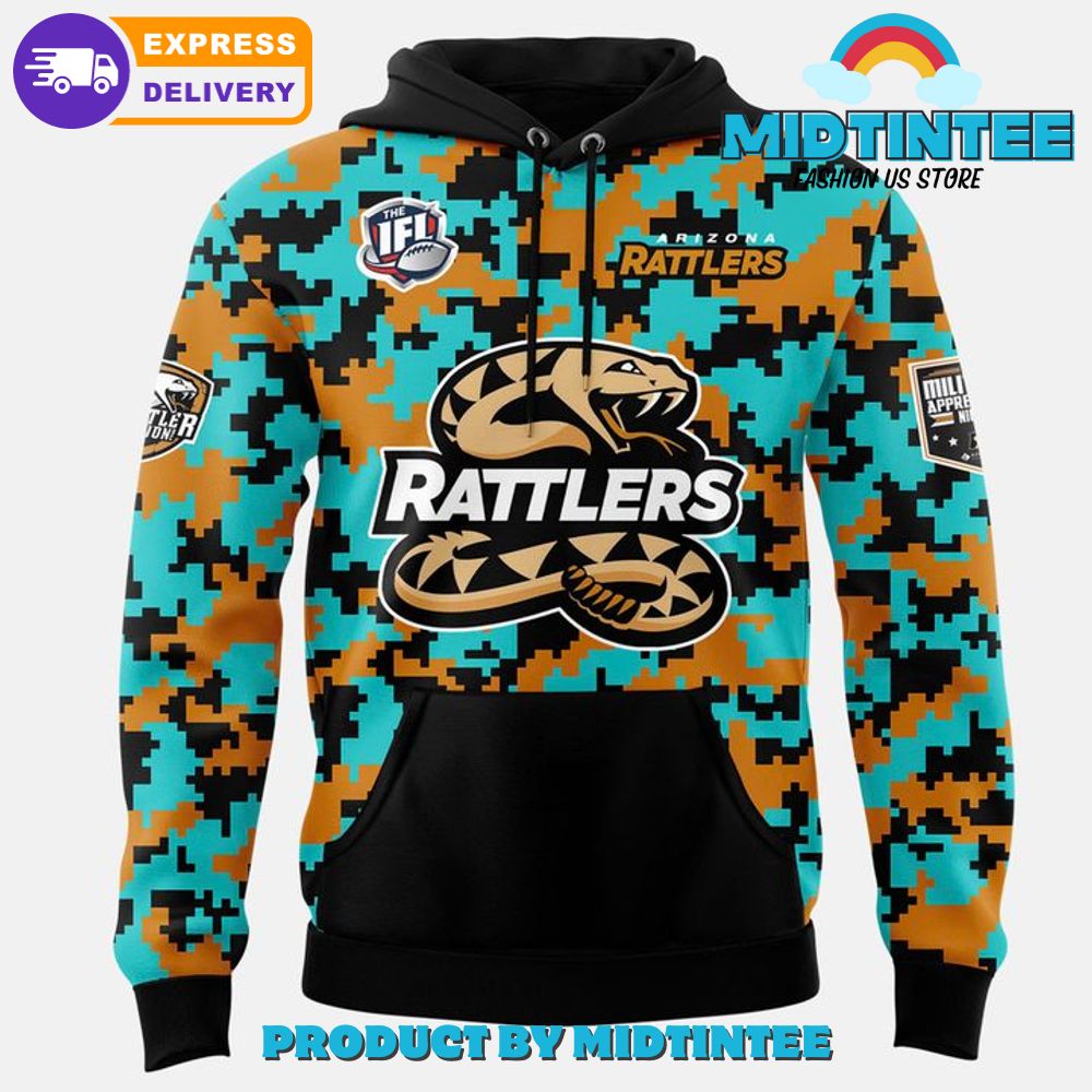 Arizona Rattlers Rattlers Relics 2025 Military Night Hoodie, Cap