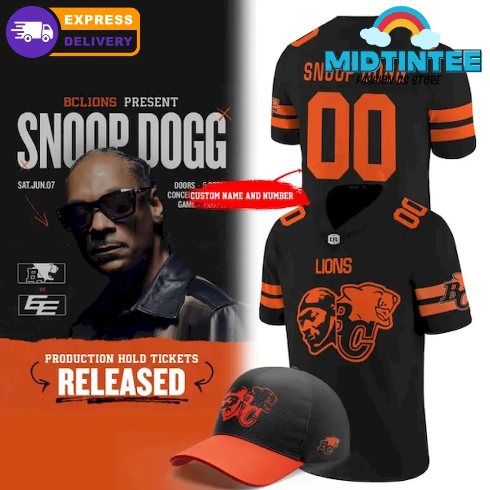 BC Lions x 2025 Snoop Dogg Concert Personalized Football Jersey