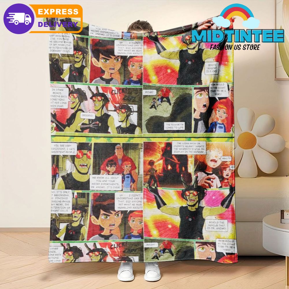 Ben 10 Cartoon Customized Blanket