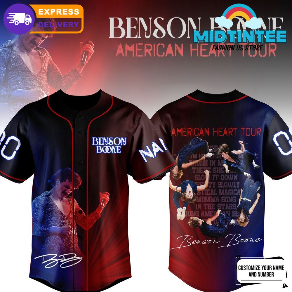Benson Boone American Heart Tour 2025 Baseball Jersey