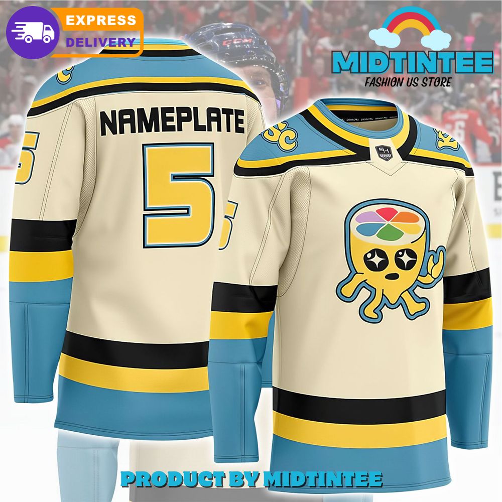 Bubble Kraken SC Retro Cream Hockey Jersey
