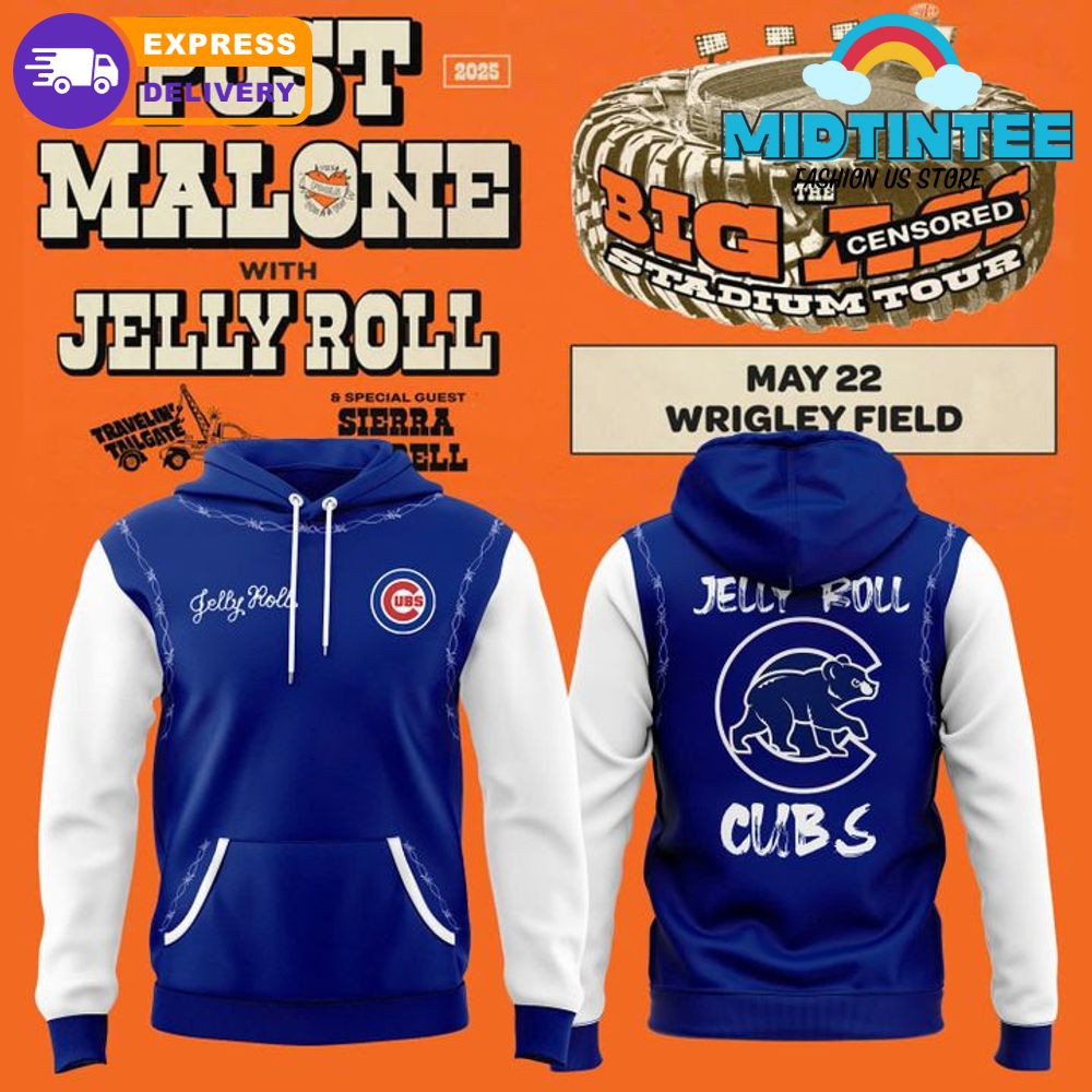 Chicago Cubs x 2025 Jelly Roll Wrigley Field Concert Hoodie