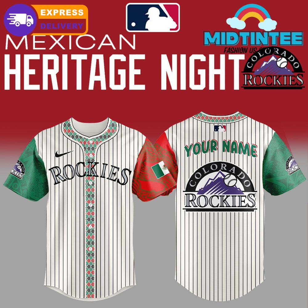 Colorado Rockies Mexican Heritage Night Striped Baseball Jersey