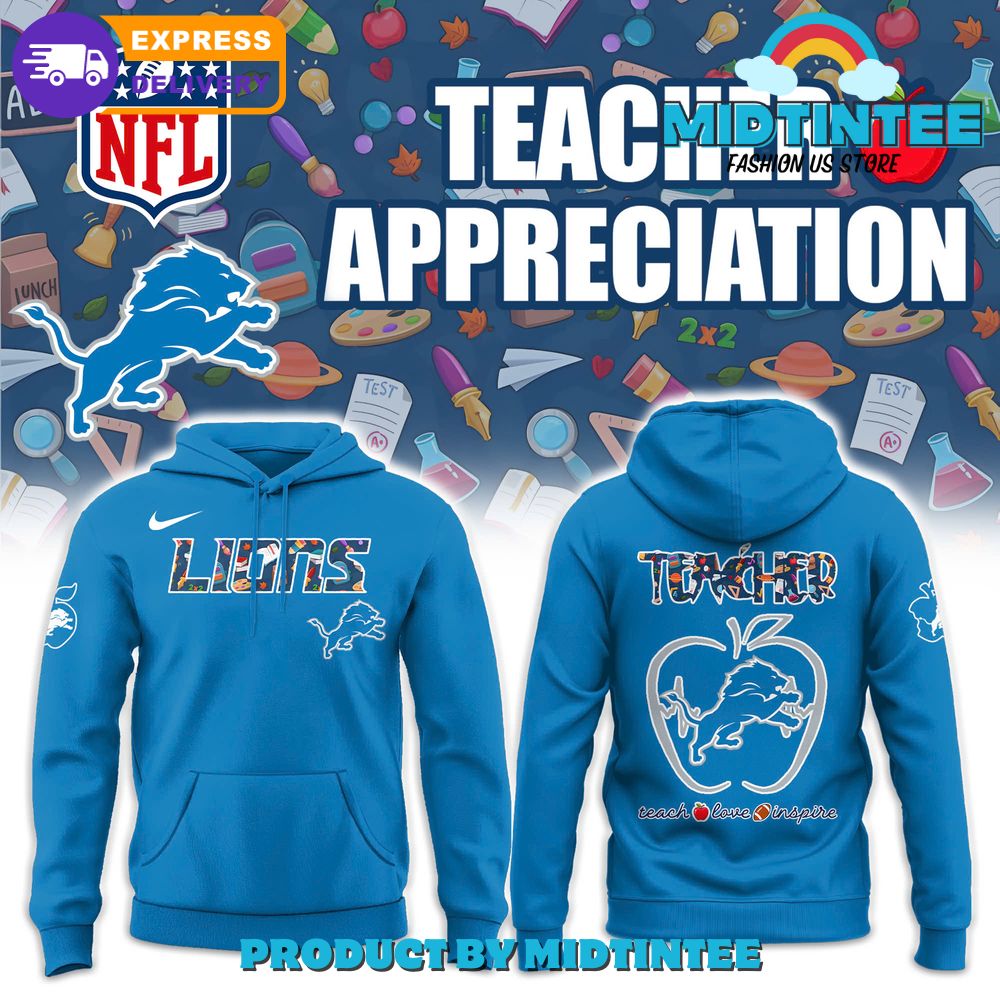 Detroit Lions x Teacher Appreciation 2025 Hoodie Set