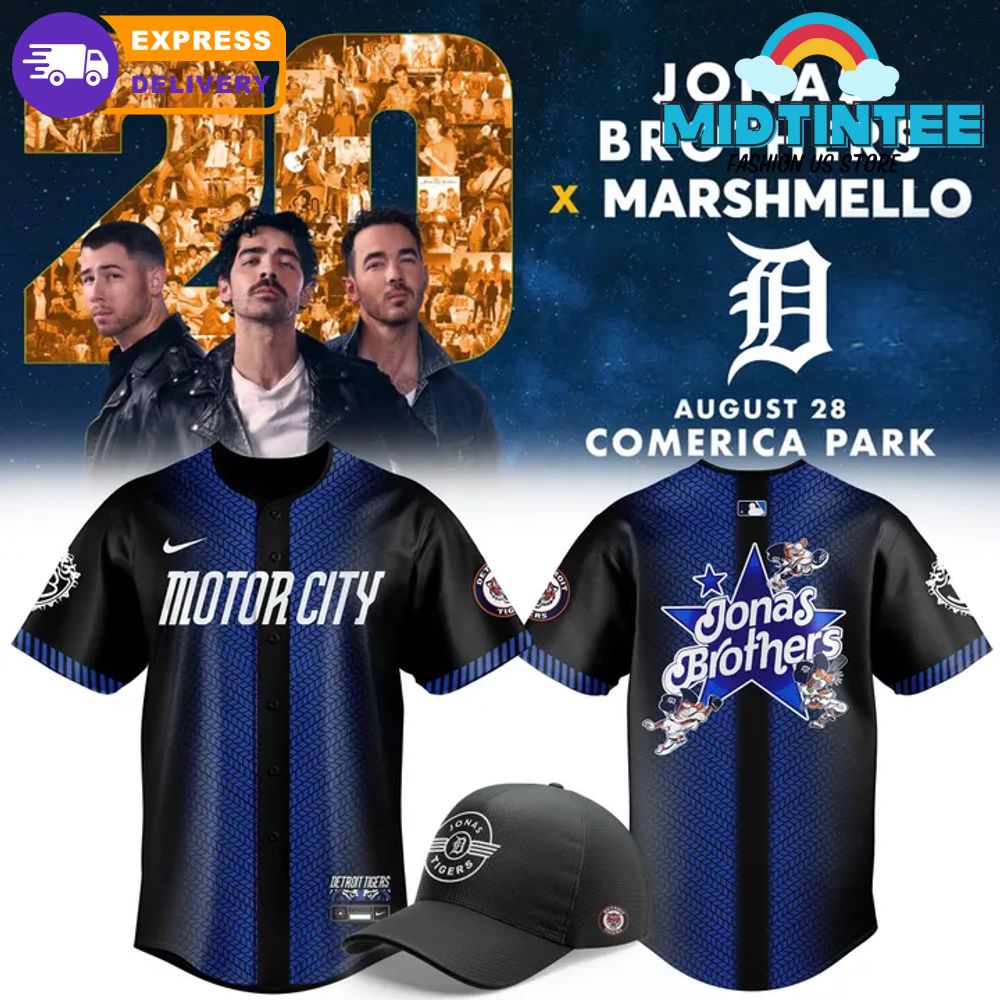 Detroit Tigers x Jonas Brothers “Jonas20 Living the Dream Tour” Jersey